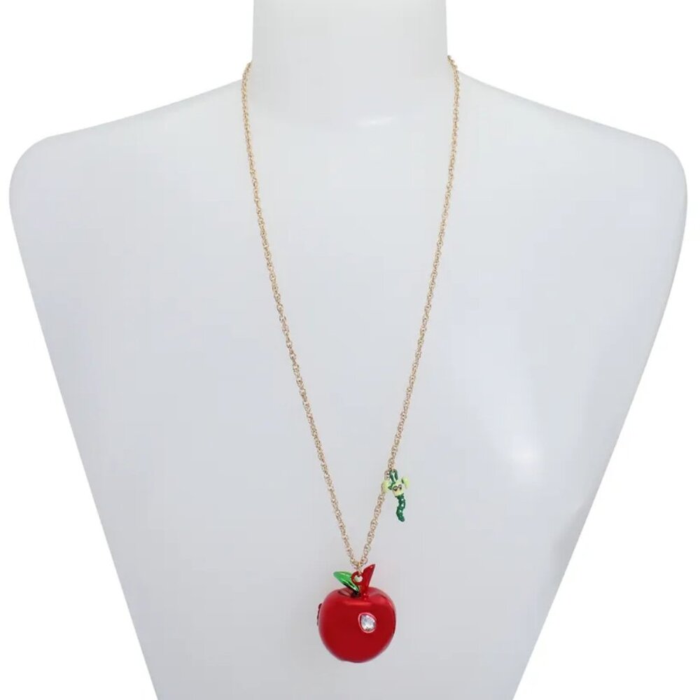 Betsey Johnson Red Apple Pendant Necklace - Picture 2 of 3